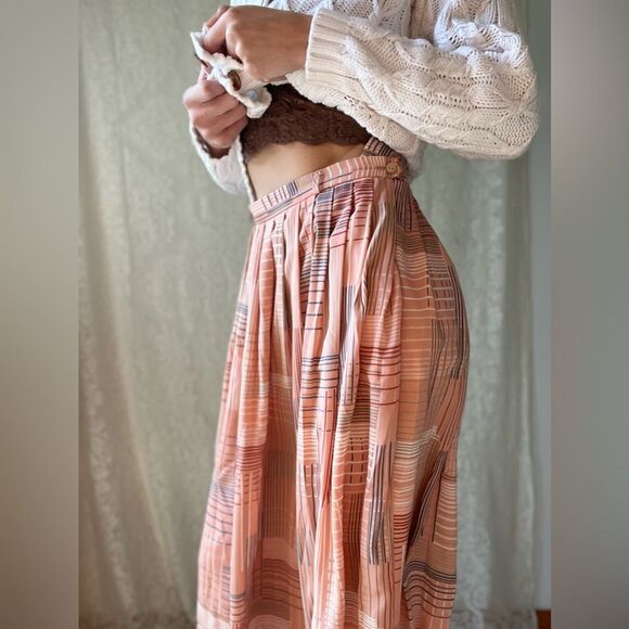 Vintage Plaid Pleated Campus Casuals Of California MIDI Skirt - Picture 8 of 14